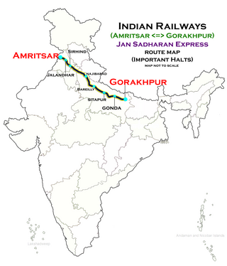 <span class="mw-page-title-main">Gorakhpur–Amritsar Jan Sadharan Express</span>