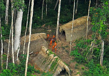 Members of an uncontacted tribe encountered in Acre in present-day Brazil in 2009 Indios isolados no Acre 12.jpg