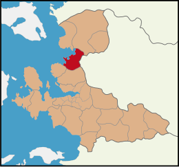 District d'Aliağa - Carte