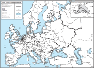 <span class="mw-page-title-main">Waterway E40</span> Proposed international waterway to connect the Baltic Sea to the Black Sea