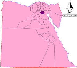 Cairo Governorate on the map of Egypt