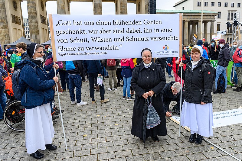 File:„Gott hat uns einen blühenden Garten geschenkt, wir aber sind dabei, ihn in eine von Schutt, Wüsten und Schmutz verseuchte Ebene zu verwandeln.“ (51631140421).jpg