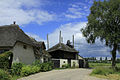 Farm with haystack