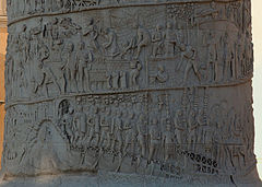 Relief from Trajan's Column, depicting the Hispanic-born Emperor's military successes. 05 colonna traiana da sud 01.jpg