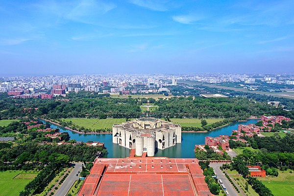 The National Parliament House complex is surrounded by 200 acres of gardens in the centre of the city