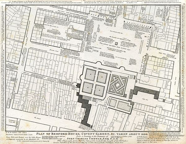 Plan of Covent Garden in 1690