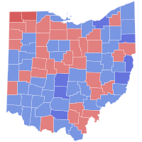 1952 Ohio gubernur hasil pemilihan peta oleh county.svg