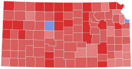 1962 United States Senate Election in Kansas Results Map by County.svg