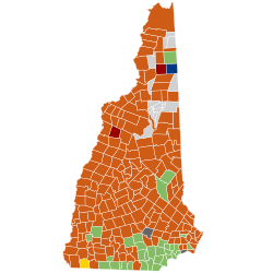 2008 New Hampshire Republican presidential primary - Results by municipality.svg