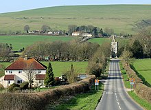 2012 - B3095 near the bottom of Kings Hill into Kingston Deverill (geograph 2868748).jpg