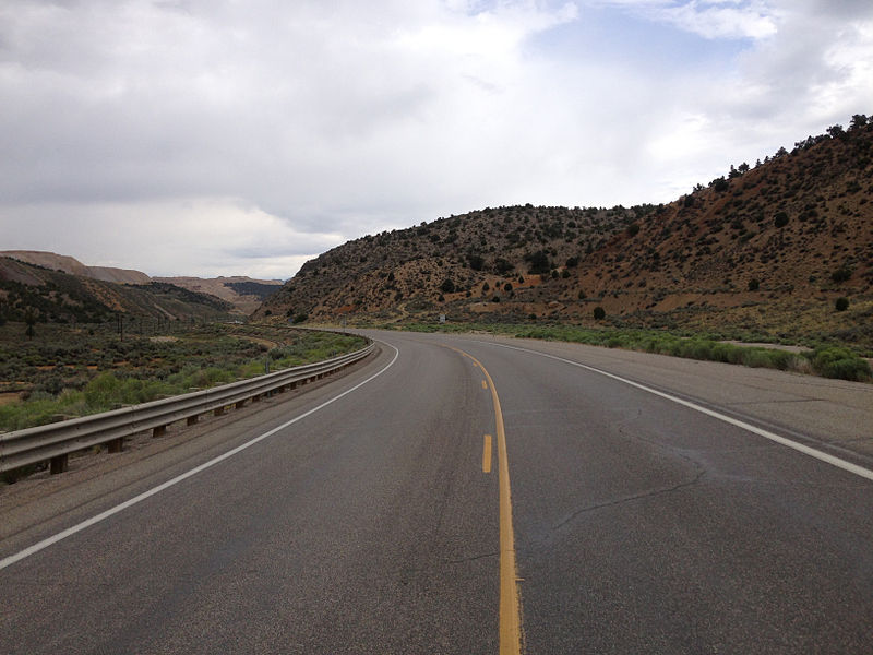 File:2014-08-11 10 19 52 View west along U.S. Route 50 about 64.8 miles east of the Eureka County line near Ely, Nevada.JPG