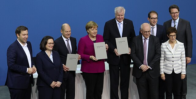 Signing of the coalition agreement for the 19th Bundestag on 12 March 2018