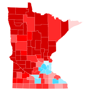 2018 Minnesota gubernatorial election trend map by county.svg