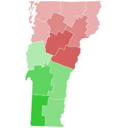 Results by county  Map legend   Paige—50–60%   Paige—40–50%   Paige—30–40%   Zupan—30–40%   Zupan—40–50%   Zupan—50–60%   Zupan—60–70%