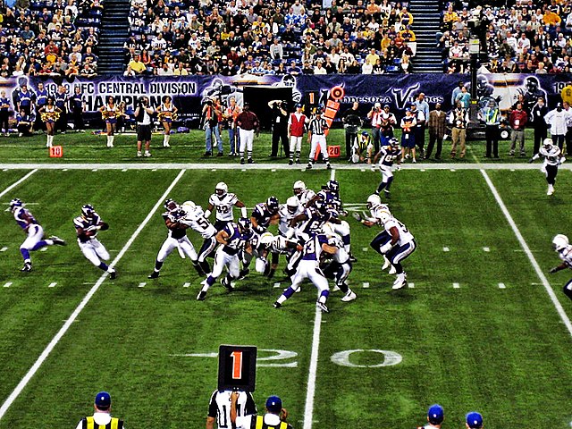 Adrian Peterson of Minnesota rushes against San Diego in week 9, on his way to a record 296 rushing yards in a game