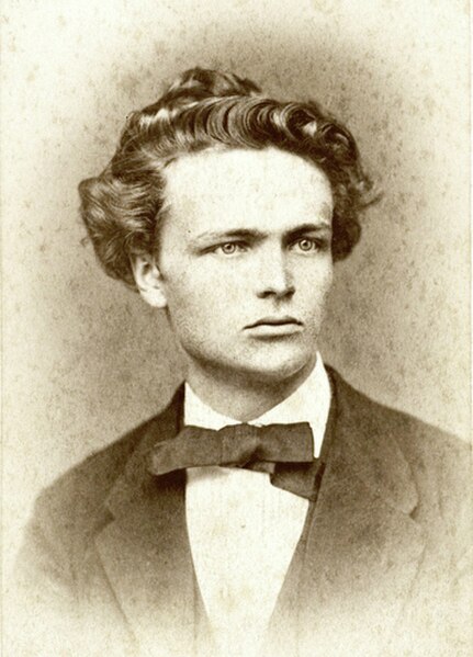 Portrait of Strindberg in 1874, age 25