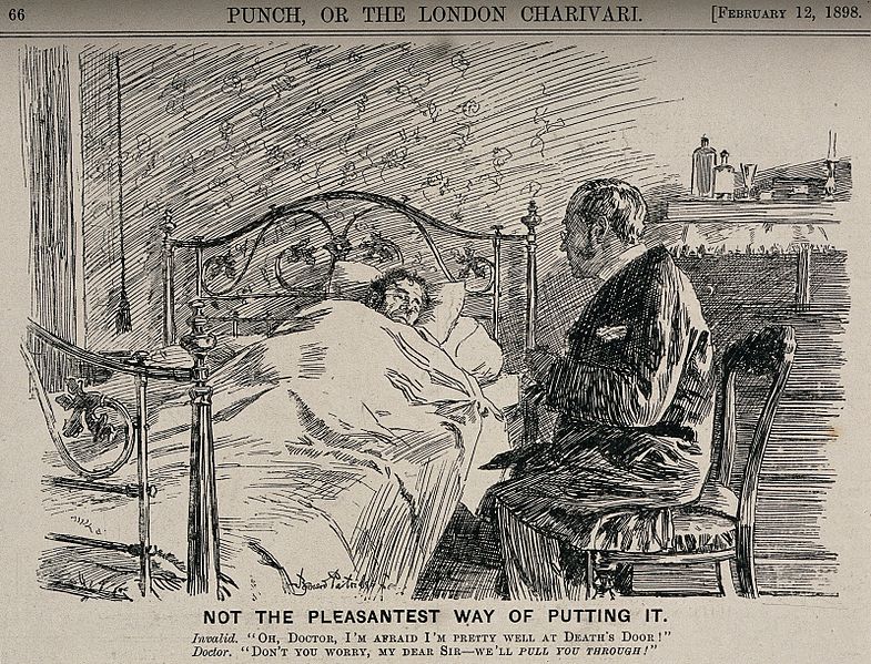 File:A doctor reassuring a patient that he can cure him. Wood eng Wellcome V0011447.jpg