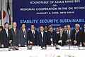 A group photo of Ministers, Ambassadors and Dignitaries from Iran, Japan, Malaysia, Oman, Qatar, UAE, China attending the Round Table of Asian Ministers on Regional Cooperation in the oil Economy.jpg
