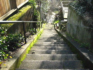 Outdoor stairway on the Alameda Ridge in Portland, Oregon, United States.