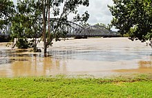 The Fitzroy River in flood at the Alexandra Railway Bridge, 2017 Alexandra2017t.jpg