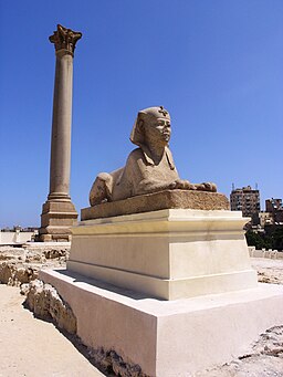 Alexandria - Pompey's Pillar with sphinx