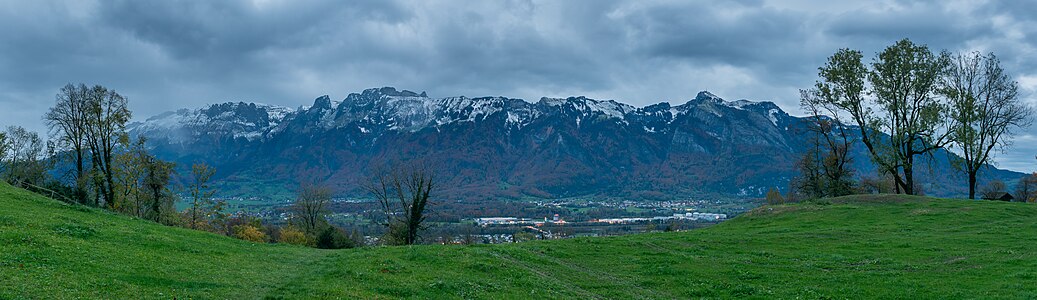 Alpstein seen from Schellenberg, Unterland, Liechtenstein