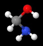 Aminomethanol ball-and-stick model