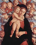 アンドレア・マンテーニャ『聖母子と智天使』1485年ごろ ブレラ美術館所蔵