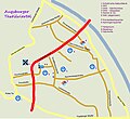 Lageplan des Augsburger Textilviertels