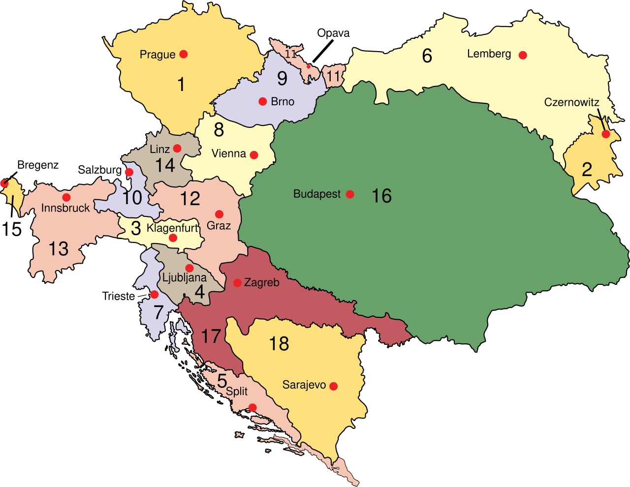 map of austria hungry        <h3 class=