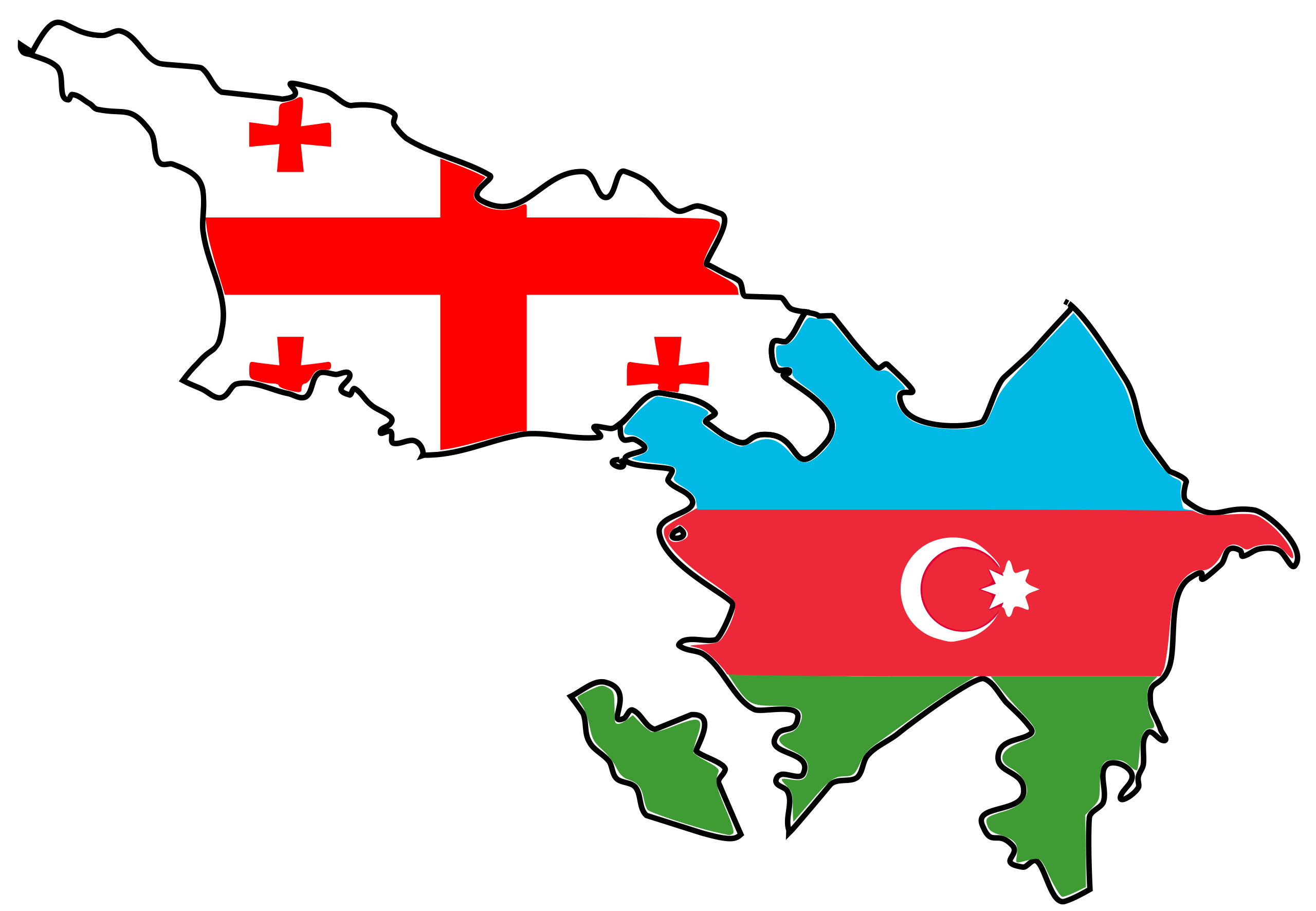 Flag Map of Armenia