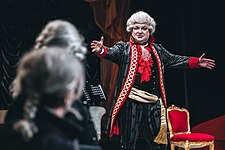 v roli Bedřicha Velikého, Bach a synové, Divadlo na Vinohradech, foto Petr Chodura (2023)