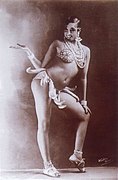 Joséphine pictured in her most famous outfit - the legendary 'girdle of bananas' by Walery, Polish-British, 1863-1929