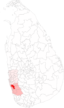 Location of Bandaragama