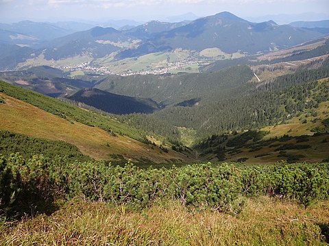 Widok spod przełęczy Košarisko