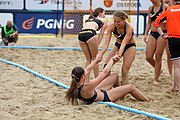 Deutsch: Beachhandball Europameisterschaften 2019 (Beach handball Euro); Tag 6: 7. Juli 2019 – Spiel um Platz Drei, Frauen, Kroatien-Niederlande 0:2 (14:23, 20:22) English: Beach handball Euro; Day 6: 7 July 2019 – Women's Bronze Medal Match – Croatia-Netherlands 0:2 (14:23, 20:22)