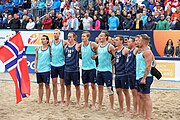 Deutsch: Beachhandball Europameisterschaften 2019 (Beach handball Euro); Tag 6: 7. Juli 2019 – Männerfinale, Dänemark-Norwegen 2:0 (25:18, 19:16) English: Beach handball Euro; Day 6: 7 July 2019 – Men's Final – Denmark-Norway 2:0 (25:18, 19:16)