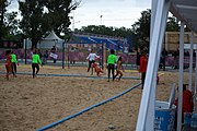 Deutsch: Beachhandball bei den Olympischen Jugendspielen 2018; Tag 5, 10. November 2018; Mädchen, Platzierungsrunde - Mauritius-Venezuela 0:2 English: Beach handball at the 2018 Summer Youth Olympics at 11 October 2018 – Girls Consolation Round – Mauritius-Venezuela 0:2