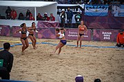 Deutsch: Beachhandball bei den Olympischen Jugendspielen 2018; Tag 5, 10. November 2018; Mädchen, Hauptrunde - Chinese Taipei (Taiwan)-Niederlande 1:2 English: Beach handball at the 2018 Summer Youth Olympics at 11 October 2018 – Girls Main Round – Chinese Taipei (Taiwan)-Netherlands 1:2