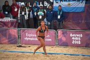 Deutsch: Beachhandball bei den Olympischen Jugendspielen 2018; Tag 5, 10. November 2018; Mädchen, Hauptrunde - Chinese Taipei (Taiwan)-Niederlande 1:2 English: Beach handball at the 2018 Summer Youth Olympics at 11 October 2018 – Girls Main Round – Chinese Taipei (Taiwan)-Netherlands 1:2