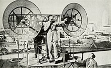 In 1946, Bell linked Catalina Island with Los Angeles using a small microwave relay system. The parabolic reflectors are taken from the SCR-584 radar. Bell telephone magazine (1922) (14569580647).jpg