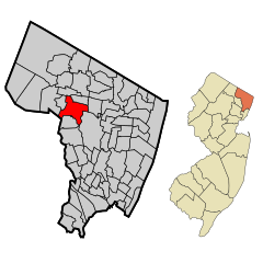 Bergen County New Jersey Incorporated ve Unincorporated alanları Ridgewood Highlighted.svg