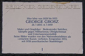 George Grosz: Leben und Werk, Werke (Auswahl), Publikationen