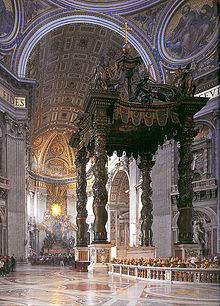 Bernini's "Baldacchino" in St Peter's, Vatican City Bernini Baldachino.jpg