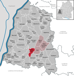 Läget för Biberach i Ortenaukreis