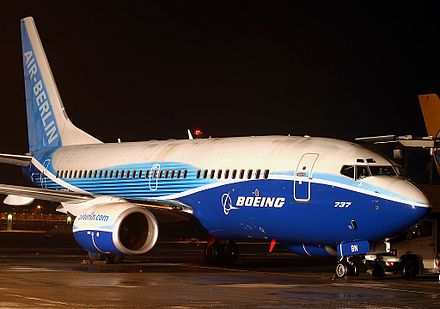 In 2005, one of Air Berlin's Boeing 737-700s featured a special livery promoting Boeing's Dreamliner program.