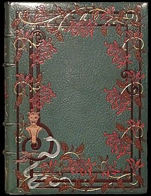 Bilde av toppdekselet på en binding signert av Charles Meunier i 1897. Chester-Beatty Library Inv AB454.