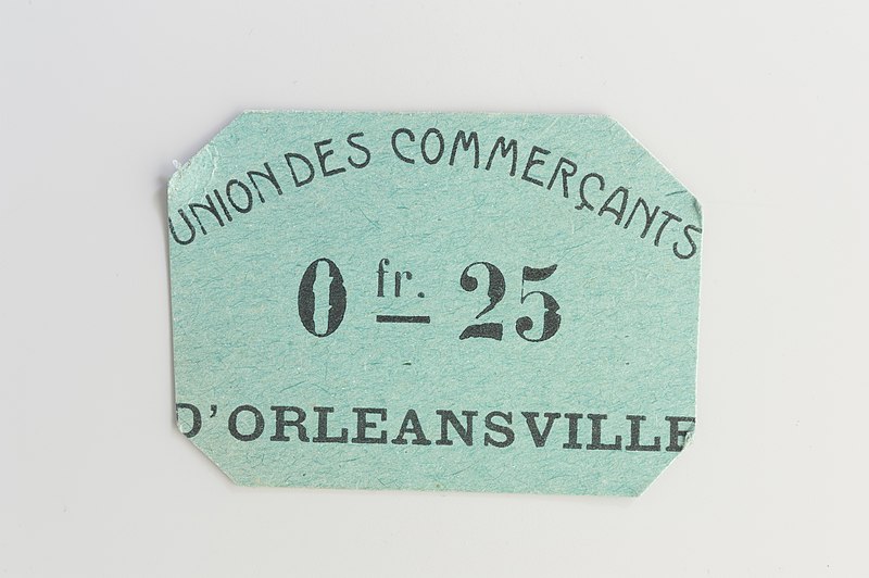 File:Bon pour 25 centimes de franc de l'union des commerçants d'Orléansville, début du XXe siècle, NM4184(2).jpg