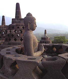 Patung Buddha di Candi Borobudur.