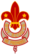 Enrolment "Tenderfoot" badge of The Boy Scout Association, used prior to 1967 Boy Scout Association 1920-1967.png